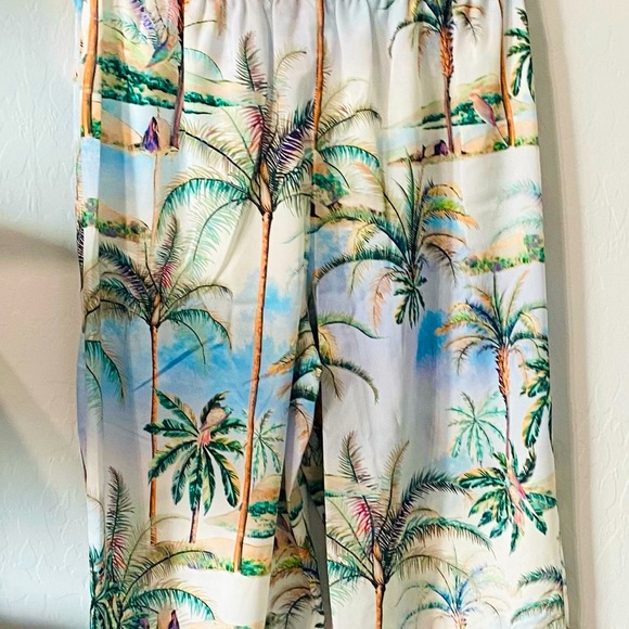 Topshop Hawaiian Print Beach Pants Sz 2 - Picture 13 of 16